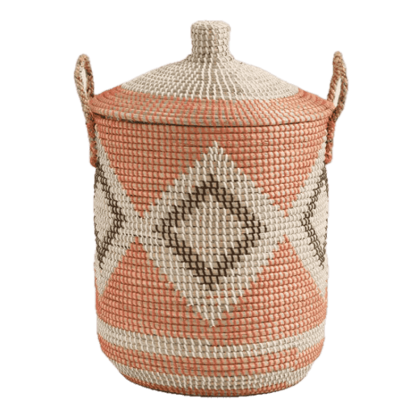 panier artisanal africain herbe de savane plastique